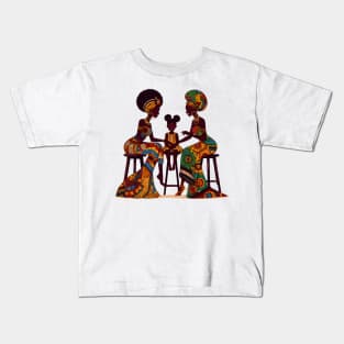 Afrocentric Women And Girl Kids T-Shirt